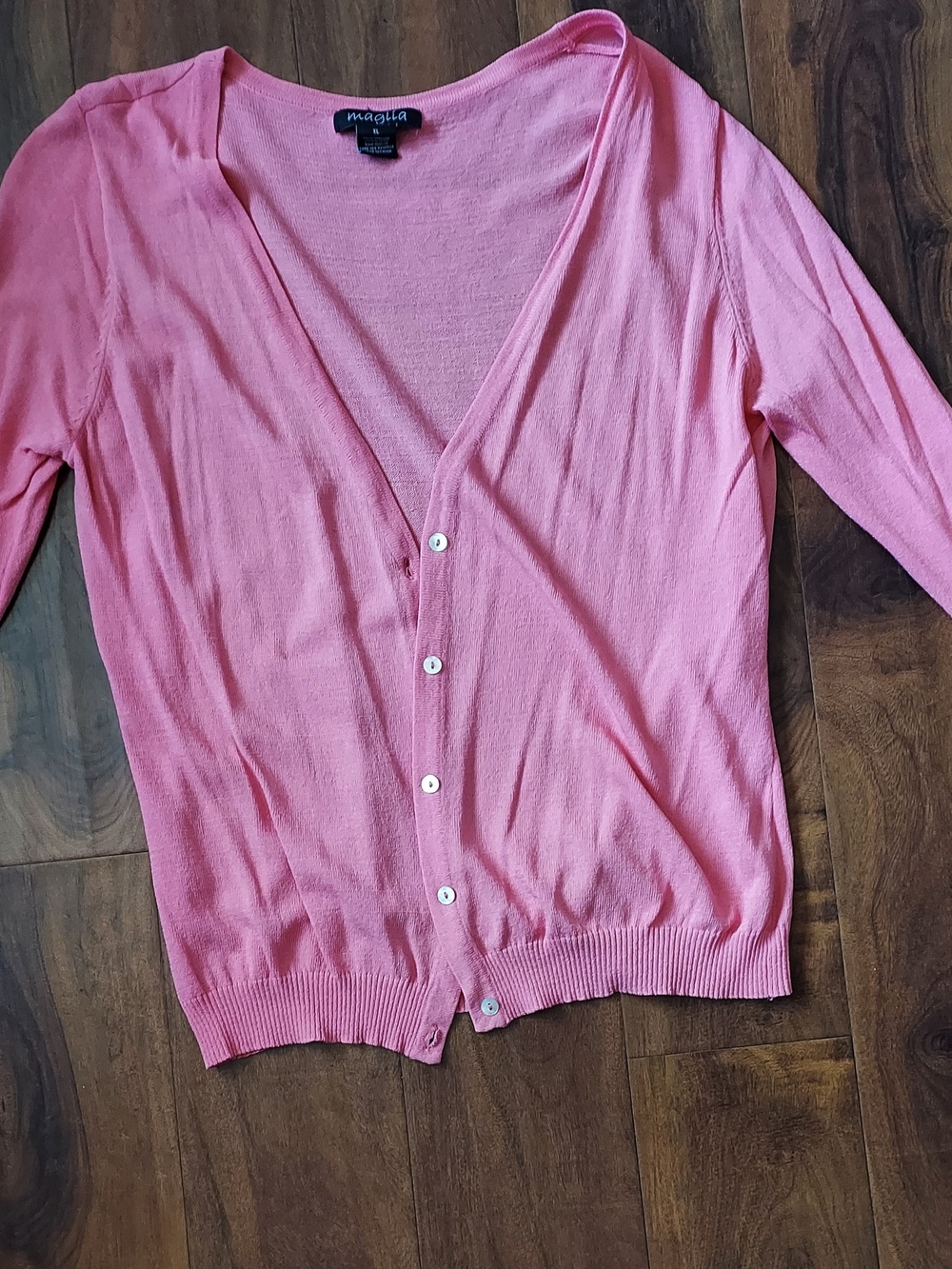maglia Soft Pink V-Neck Button Cardigan